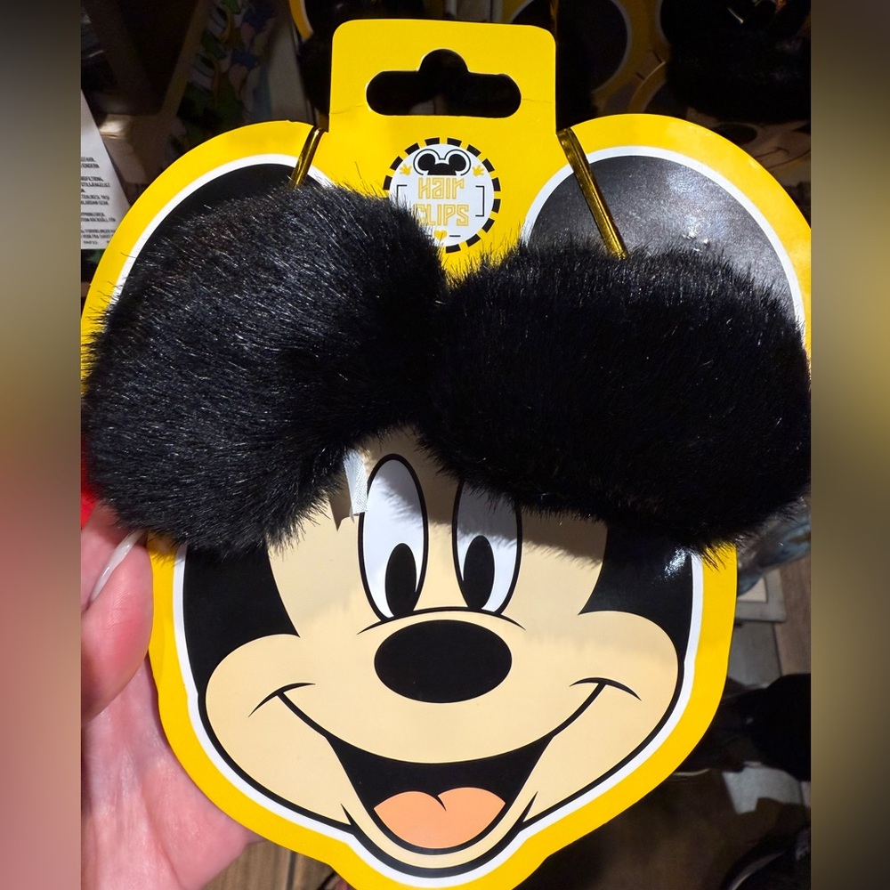 Without packaging- Mickey Mouse Plush Hair Clips